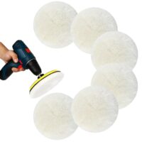 6 Stück Lammwolle Polierscheiben für Bosch Exzenterschleifer, kompatibel mit 125mm Polierpads, ideal für Auto-, Korkboden und weitere Oberflächen