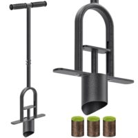 Ergonomisches Blumenzwiebelpflanzwerkzeug mit weichem Gummigriff und langem Stiel für präzises Pflanzen von Tulpen, Narzissen und anderen Blumenzwiebeln