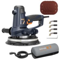 MAXXT 810W Handschleifmaschine für Trockenbau und Elektroschleifung von Wänden mit variablem Geschwindigkeitsbereich (1500-2800RPM), einstellbare Absaugung und rotierendem Schleifteller.