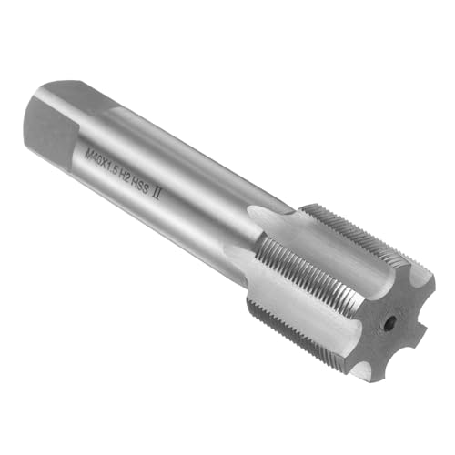 Metrischer Hand-Gewindebohrer von QUARKZMAN, M40 x 1.5 HSS6542 (M2), hochwertiges Werkzeug für professionellen Einsatz, effiziente Bearbeitung in Gusseisen, Kupfer und Kunststoff