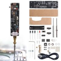 Mini Elektroschraubendreher Löt Bausatz, DIY-Hand-Elektroschrauber mit 2 Schrauberbits und STEM-Elektronik-Bausatz für Zuhause oder Schule lernen