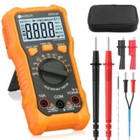 Neoteck Digital Multimeter Voltmeter 2000 Zähler Spannungsprüfer AC/DC Strom Spannung Widerstand Kapazität NCV Frequenz Temperatur Messgerät mit Krokodilklemme - Digitales Multimessgerät für verschiedene Bereiche