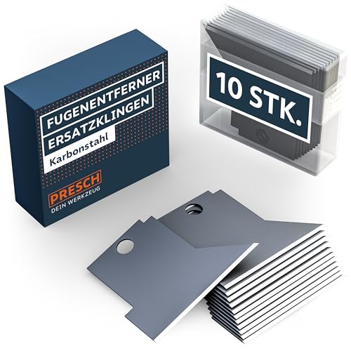 Presch Ersatzklingen 10 Stk. für Fugenentferner - hohe Schärfe, Aufbewahrungsbox
