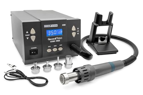 Profi Heißluft Lötstation mit digitaler Regulierung, 1000 Watt, Temperaturbereich 100-500 °C