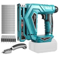 Roadtime Akku-Nagler für Makita 18V Akkus, 18GA Tacker und Nagelpistole Typ140, Bürstenlose Klammerpistole mit 1000 Nägeln und 1000 Klammern