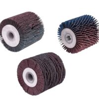 Schleifbüsten Set für Holzoberflächen, Renovierungsschleifer MRS500, 3-teilig, Schleifstreifenbürste, Bürste für gewölbte Oberflächen, Außen- und Innen-Durchmesser 60/13mm