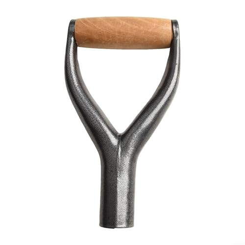 Robuster Eisenschaufelgriff mit ergonomischem Design für Spaten und Gartengeräte, Silber