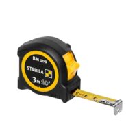 STABILA Taschenbandmaß BM 100, hochwertiges Maßband mit cm/inch-Skala und bruchsicherem ABS-Gehäuse für maximale Präzision und Zuverlässigkeit bei Werkstatt- oder Freianwendungen.