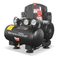 STAHLWERK Kompressor mit 3 L Tank, leise und vibrationsarm, ölfrei, Druckluftkompressor mit Brushless-Motoren