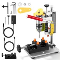 Elektrische Standbohrmaschine mit 7 Geschwindigkeiten für DIY-Projekte, Holz, Metall und Kunststoff bearbeiten