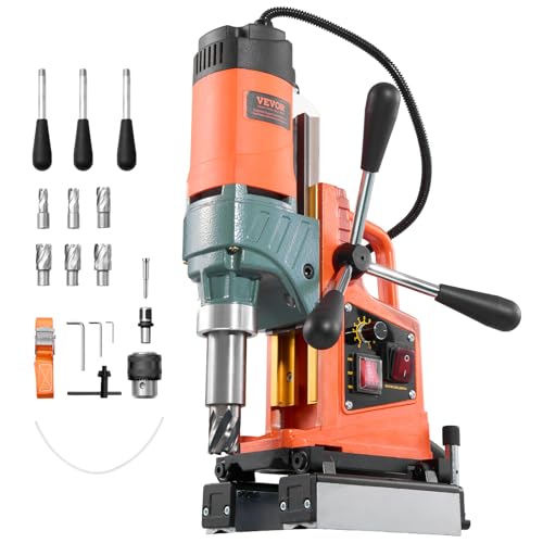 VEVOR Magnetbohrmaschine mit 1400 W Leistung und 50 mm Bohrdurchmesser für Metalloberflächen - Industrie Heimwerker Werkzeug
