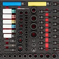 Umfangreicher Set an 80 verschiedenen Schraubereinsätzen, verschiedene Längen und Größen, Doppel Sechskant, Sechskant, Vielzahn XZN Profil, Torx Profil