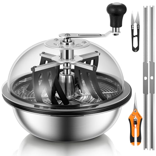 VIVOSUN Bud Leaf Trimmer, manueller Spin-Cut-Ernteschneider mit transparenter Kuppel und Edelstahlklingen für Indoor-Grow, Hydrokultur & Garten