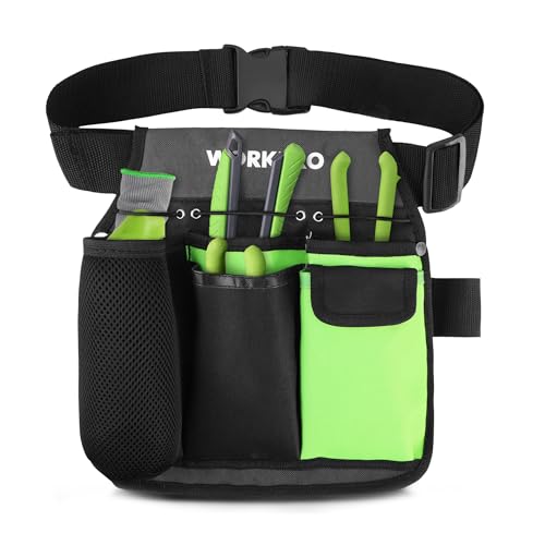 Multifunktionaler Werkzeuggürtel für Gartenwerkzeuge, 5 Taschen, ideal für Gärtner und Handwerker