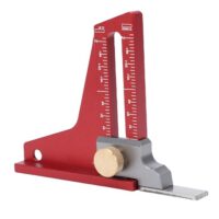 Magnetische Tischkreissäge-Höhenlehre, Zoll-Messlinial für Holzbearbeitung, Höheneinstellwerkzeug mit starkem Magnet (0-2 Zoll)
