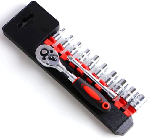 YWHWXB 12 Stück Wrenchen Set mit Rutschgriff und Erweiterungshülle, mechanische Werkzeuge für Handwerker, Mechaniker und DIY-Enthusiasten