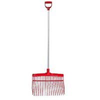 Leichte Mistgabel in Farbe Rot, ideal für Stall oder Paddock, Schwedengabel für effektive Entfernung von Einstreu