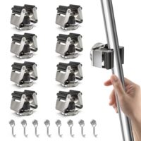 Magnetischer Besenhalter, Edelstahl, Wand Aufhängung für Küche, Badezimmer, Garage, Garten, Haushaltsgeschirr