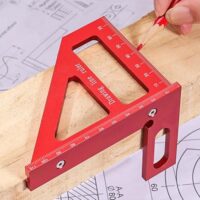 Präzises 3D-Mehrwinkel-Messlineal mit 45°/90° Winkeln aus Aluminiumlegierung, ideal für Holzbearbeitung, Technik und Bau