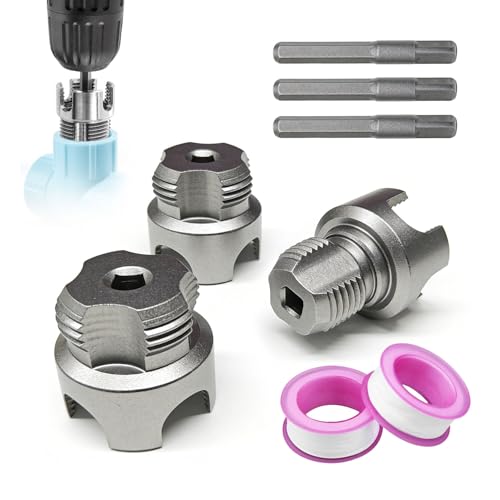 PVC-Rohrgewindeschneider-Set mit 2 PTFE-Dichtbändern für PPR/PVC/MPP-Rohre, Hausinstallation und Reparaturen