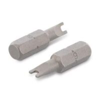 Sicherheitsbits für Zweilochantrieb, CV-Stahl, 1/4 Zoll Durchmesser, 25 mm Länge