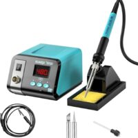 Digital Lötstation für Elektronikreparaturen und DIY-Projekte, 75W Leistung, keramisches Heizelement, präzise Temperaturregelung von 50 ° C bis 480 ° C, Auto Schlaf & ESD sicher
