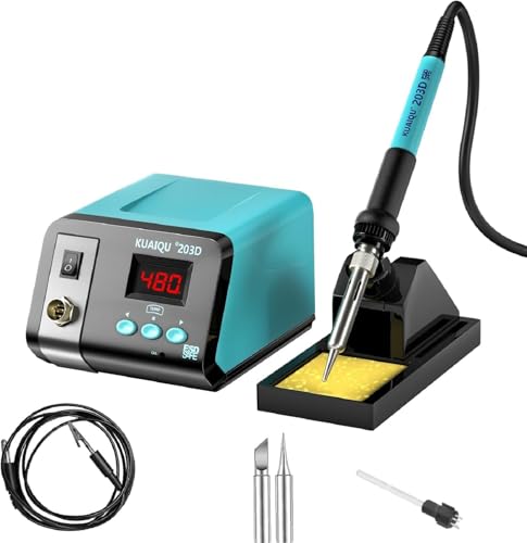 Digital Lötstation für Elektronikreparaturen und DIY-Projekte, 75W Leistung, keramisches Heizelement, präzise Temperaturregelung von 50 ° C bis 480 ° C, Auto Schlaf & ESD sicher