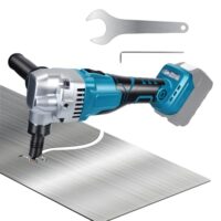 Blechknabber Akku, Blechnibbler Aufsatz für professionelle Ergebnisse in der Metallverarbeitung. Robuste Konstruktion und effiziente Motorleistung für hohe Schnittgeschwindigkeiten.