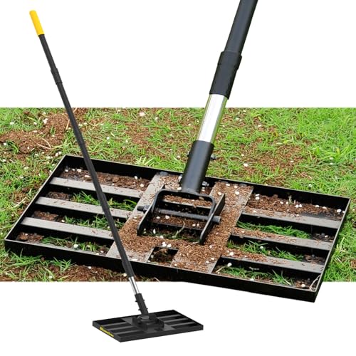 Rasen-Nivellierwerkzeug mit Stahlgriff für den Rasen, ideal für Hof, Garten und Golfplatz