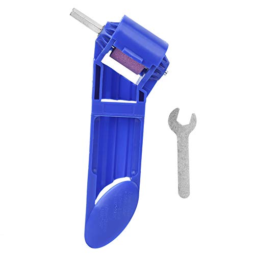 Bohrer Sharpener von Jectse, Korund + ABS + Stahl, Bohrer-Anspitzer Korund Schleifscheibe, tragbarer Bohrer Schärfwerkzeug mit Schraubenschlüssel