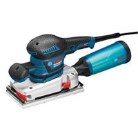 Bosch Professional Schwingschleifer GSS 280 AVE mit Zusatzhandgriff und drei Schleifblättern für Holz in L-BOXX 238