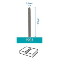 Wolfram Karbid Fräser für Multifunktionswerkzeug mit 1 Fräser 3,2mm zum Formen, Glätten und zur Materialabnahme von Stahl, Kunststoff, Holz u.v.m.
