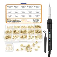 ELESKY 310-tlg. Gewindeeinsätze Lötkolben Set, umfangreiches Zubehörset mit 310 Teilen, Wechselspitzen und Messing-Gewindeeinsätzen für 3D Druck & Kunststoff-Reparaturen
