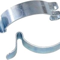 Edelstahl-Luftfilter-Reiniger, Gehäuse, Box, Deckel, Federklemme für Auto-Luftfilter, Luftfilter-Clips (Silber), 2 Stück - Produktfoto von innen mit offenen Klammern