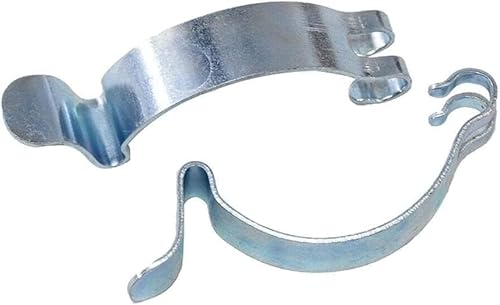 Edelstahl-Luftfilter-Reiniger, Gehäuse, Box, Deckel, Federklemme für Auto-Luftfilter, Luftfilter-Clips (Silber), 2 Stück - Produktfoto von innen mit offenen Klammern
