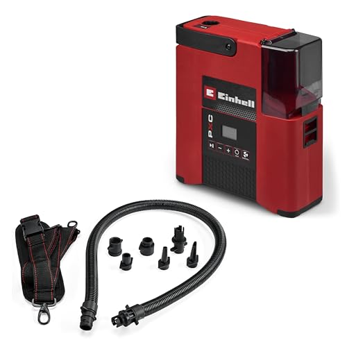 Einhell Akku-SUP-Pumpe SUPPERO 18/380 PXC mit Adapter-Set und Tragegurt für schnellen Auf- und Abbau von SUPs, max. 1,38 bar / 20 PSI und 380 L/min
