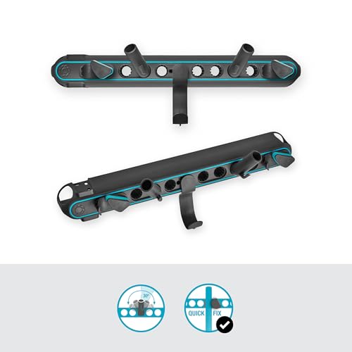 Gardena Geräteleiste Flex: Wandhaken für Haus- und Gartengeräte, inkl. Einzelstecker, Stielhalter, horizontale Aufbewahrung, aus recyceltem Material, flexibel bestückbar