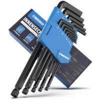 Innensechskantschlüssel Set mit 13 Werkzeugen und Kugelkopf, ideal für Handwerker und DIY-Projekte, umfasst Größen von 1,27 bis 10 mm