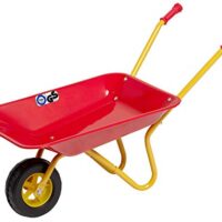 Izzy Metall Kinderschubkarre, Kinder ab 2 Jahren, Schubkarre für den Garten mit gummierten Sicherheitsgriffen und Tragfähigkeit bis zu 35 kg