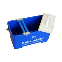 Karl Dahm Waschset Express für Fliesen mit untenliegenden Rollen, Profiwerkzeug für Fliesenleger