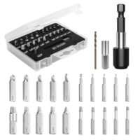 Nuovoware Schraubenausdreher Set mit 22 verschiedenen Werkzeugen und magnetischem Verlängerungsbithalter für effektive Schraubenentfernung ohne Brüche