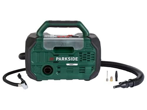 PARKSIDE Kompressor Luftpumpe 20V PKA 20-Li, ein kraftvoller Kompressor für die Luftmatratze, Schlauchboote und aufblasbare Strandartikel