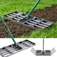 Rasennivellierharke mit 76x25cm Rechenkopf und verstellbarer Griff für Rasenpflege, Golfplatzpflege oder Landschaftsbau