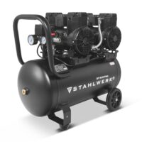 Druckluftkompressor mit 50 L Tank, ölfrei und leise, 10 bar, 3,94 PS, 500 l/min, 70 dB, Brushless-Motoren, Silent-Funktion