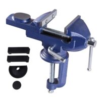 Schraubstock 70 mm klemmbar mit Amboss und Achse, Werkzeug für Heimwerker und Handwerker