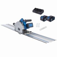 Scheppach Akku Tauchsäge BC-PL60-X mit 2x 700mm Führungsschiene & Zubehör | Schnitttiefe 61mm | Neigung 0°-48° | 20V-IXES-Serie | 10 Jahre Garantie | inkl. 2x 4Ah Akku & Doppelladegerät