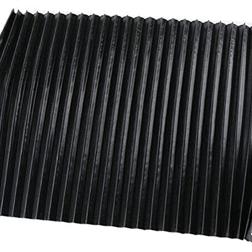 CNC-Maschinenschutz, Staubtuch, Fräsmaschine, flexibel, schützend, flach, Akkordeon-Faltenbalg-Abdeckung, Werkzeug, Schwarz (200 mm)