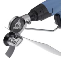 Elektrischer Bohrplattenschneider-Aufsatz für Metall, schnell und präzise bearbeiten von Eisen, Kupfer, Aluminium und Stahl mit verbesserter Schneidfähigkeit.