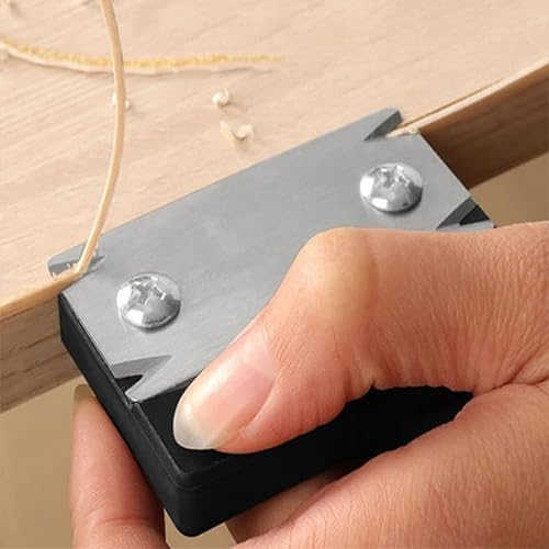 Kantenanleimmschneider mit Edelstahlklinge, 6,4 x 4,4 cm, Mini-Furnier-Kantenschneider, tragbarer Kantenschneider für PVC-Laminat-Furnier-Schrank-Möbelreparatur und DIY-Projekte