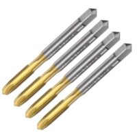 Gewindebohrer M5 x 0,8, Maschinengewindebohrer mit Titanbeschichtung, Hochgeschwindigkeitsstahl für effizientes Gewindeschneiden und Bohren in Metallen wie Edelstahl, Aluminium und Stahl
